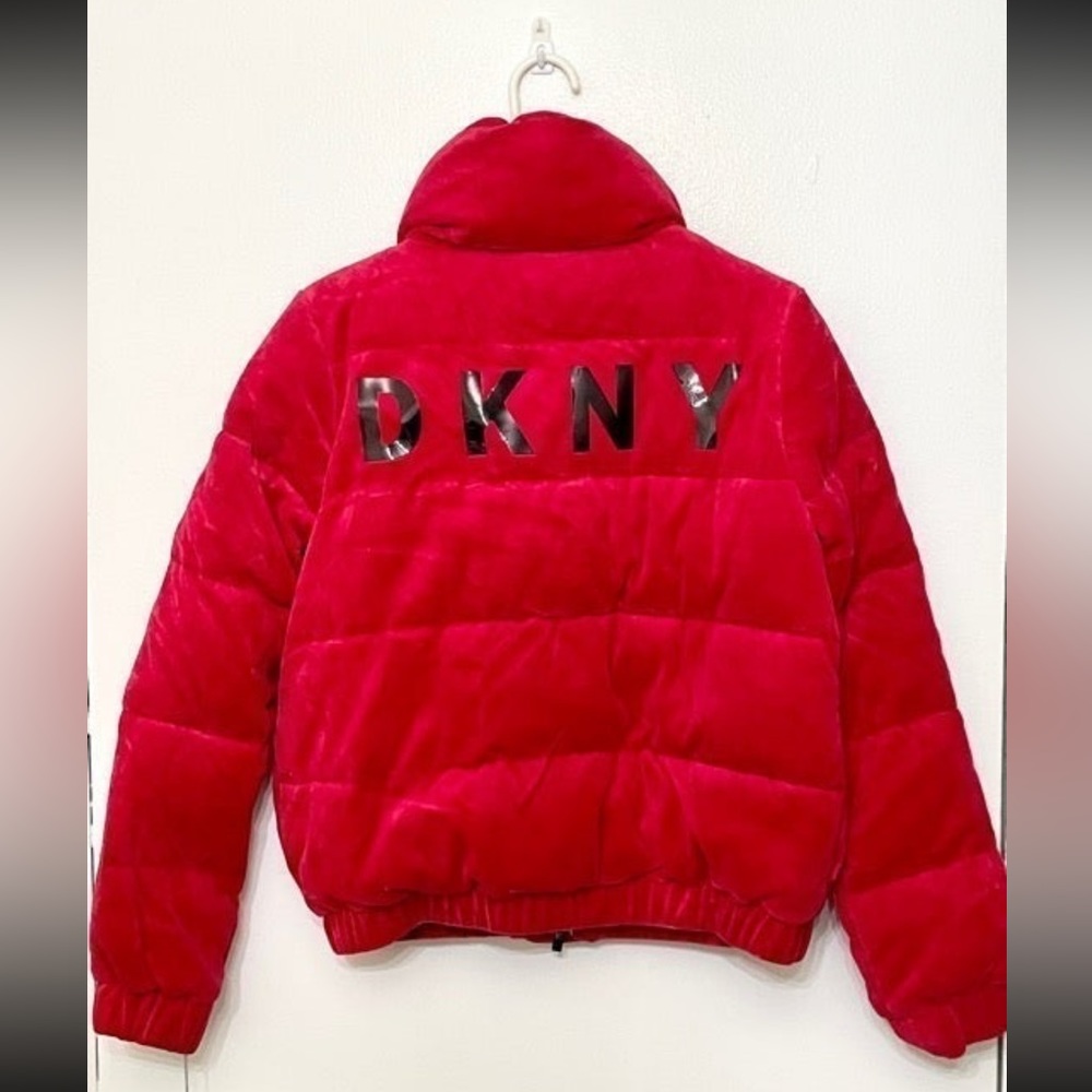 DKNY Velvet Puffer Coat